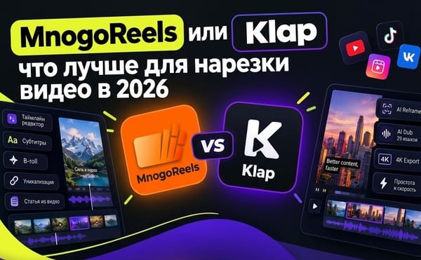 MnogoReels или Klap: какая нейросеть для нарезки видео лучше в 2026