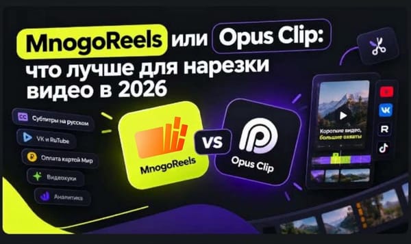MnogoReels или Opus Clip: какая нейросеть для нарезки видео лучше в 2026